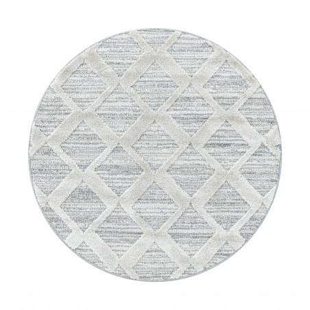 Ayyildiz, Kusový koberec Pisa 4703 Grey kruh, 160x160 (priemer) kruh, šedá, obývacia izba