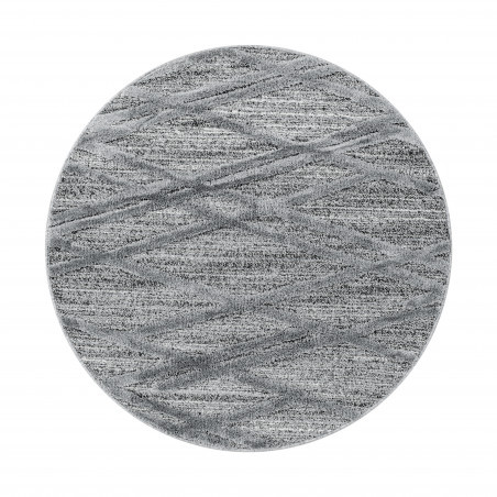 Ayyildiz, Kusový koberec Pisa 4706 Grey kruh, 120x120 (priemer) kruh, šedá, obývacia izba