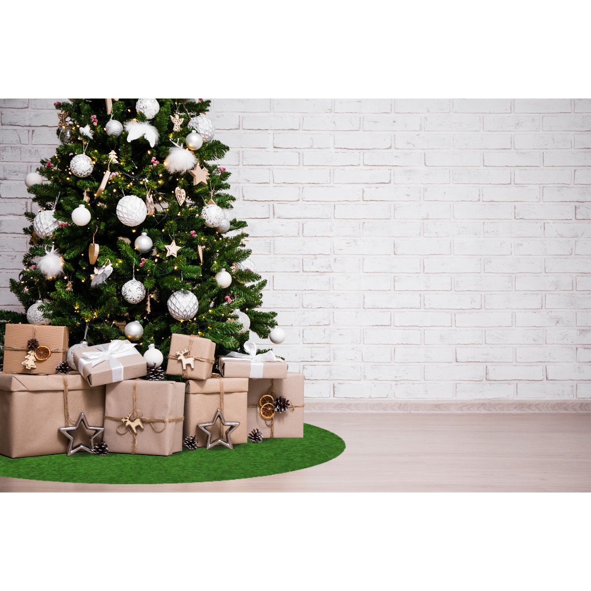 Vianočný kruhový koberec pod stromček Sporting – na von aj na doma