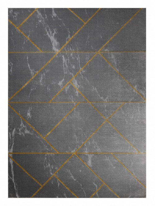 Dywany Łuszczów, Kusový koberec Emerald geometric 1012 grey and gold, 120x170, šedá, chodba / predsieň