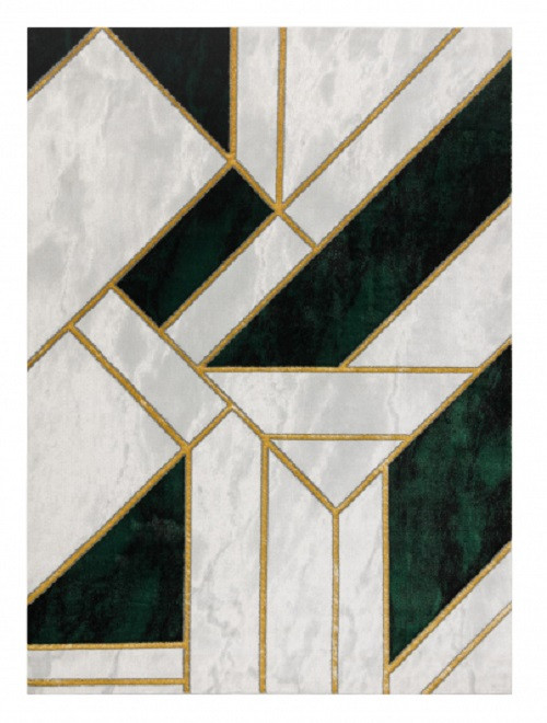 Dywany Łuszczów, Kusový koberec Emerald 1015 green and gold, 80x150, zelená, kancelária