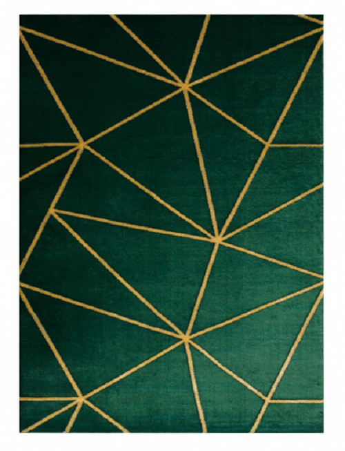 Dywany Łuszczów, Kusový koberec Emerald 1013 green and gold, 80x150, zelená, chodba / predsieň