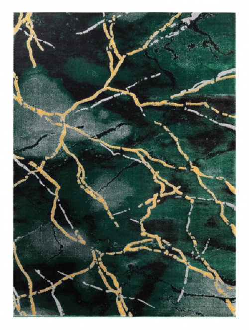 Dywany Łuszczów, Kusový koberec Emerald 1018 green and gold, 80x150, zelená, kancelária