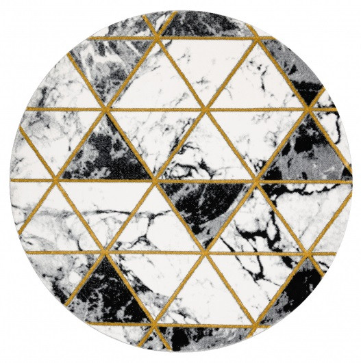Kusový koberec Emerald 1020 black and gold kruh - 200x200 (priemer) kruh cm Dywany Łuszczów 
