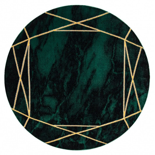 Kusový koberec Emerald 1022 green and gold kruh - 160x160 (priemer) kruh cm Dywany Łuszczów 