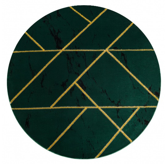Kusový koberec Emerald geometric 1012 green and gold kruh - 120x120 (priemer) kruh cm Dywany Łuszczów 