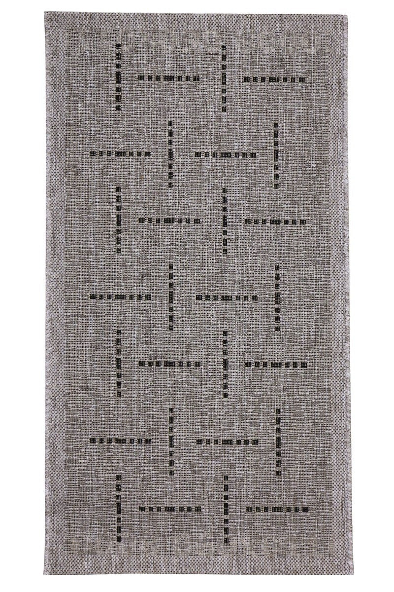 Kusový koberec FLOORLUX Silver / Black 20008 Spoltex – na von aj na doma - 80x150 cm Devos koberce 
