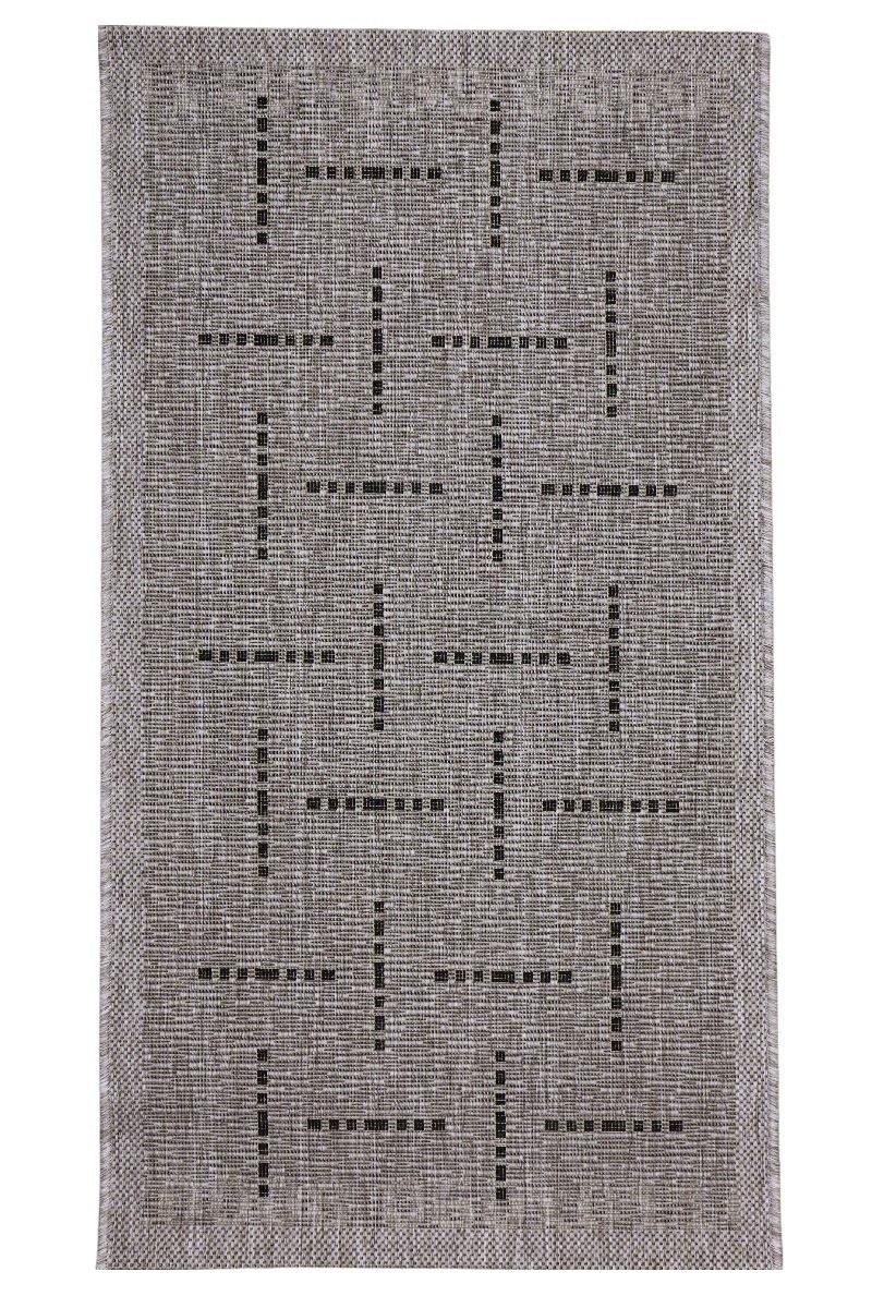 Devos Caby (DC Carpets), Kusový koberec FLOORLUX Silver / Black 20008 Spoltex – na von aj na doma, 80x150, šedá, chodba / predsieň