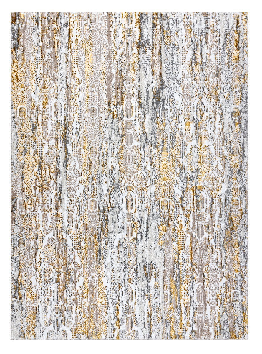 Dywany Łuszczów, Kusový koberec Gloss 8487 63 Ornament gold/beige, 80x150, béžová, viacfarebná, kancelária