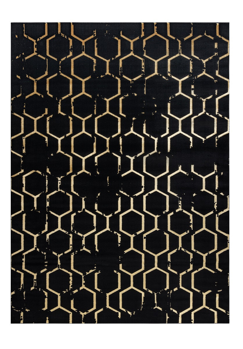 Kusový koberec Gloss BB407C C72 86 black/gold - 200x290 cm Dywany Łuszczów 