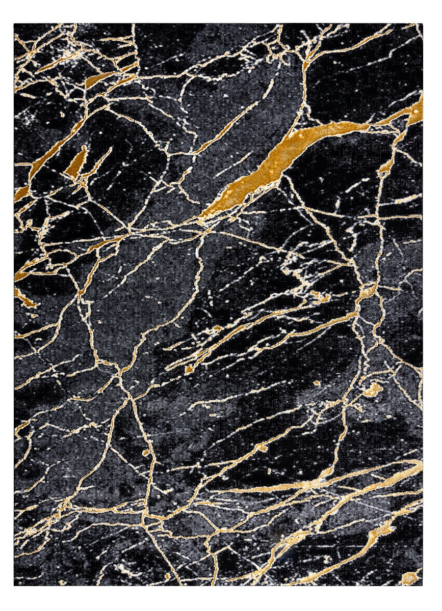 Kusový koberec Gloss 529A 82 3D mramor black/grey - 180x270 cm Dywany Łuszczów 