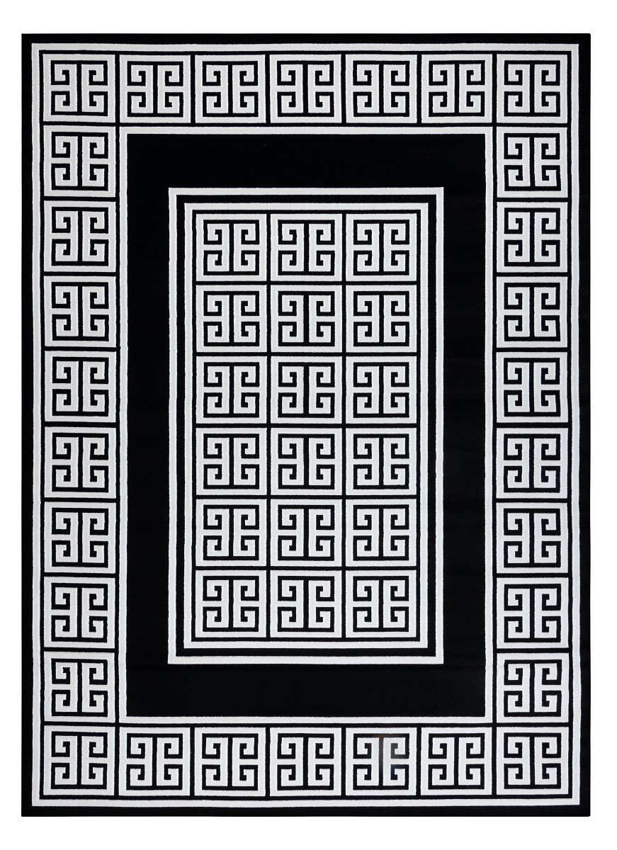 Kusový koberec Gloss 6776 85 greek black/ivory - 140x190 cm Dywany Łuszczów 