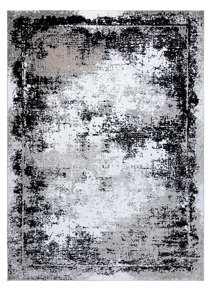 Dywany Łuszczów, Kusový koberec Gloss 8493 78 Vintage grey/black, 80x150, šedá, kancelária