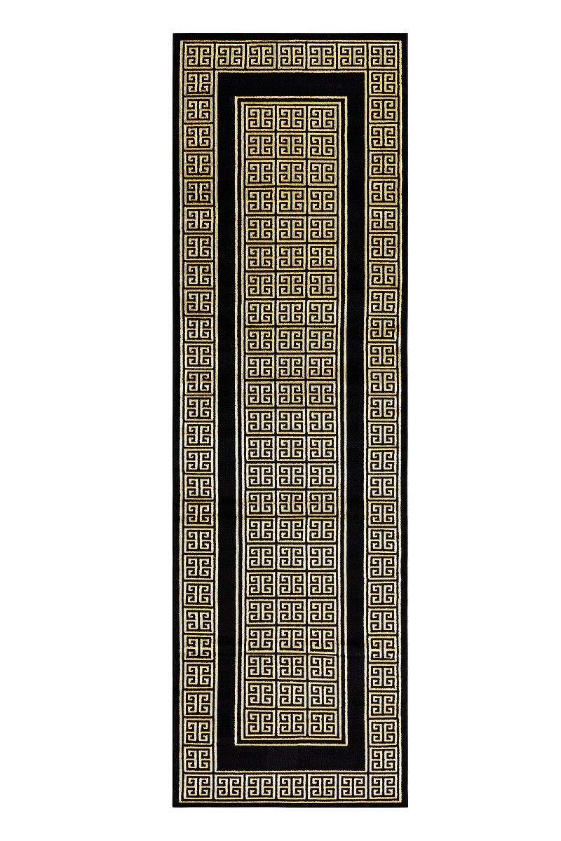 Behúň Gloss 6776 86 greek black/gold - 60x300 cm Dywany Łuszczów 