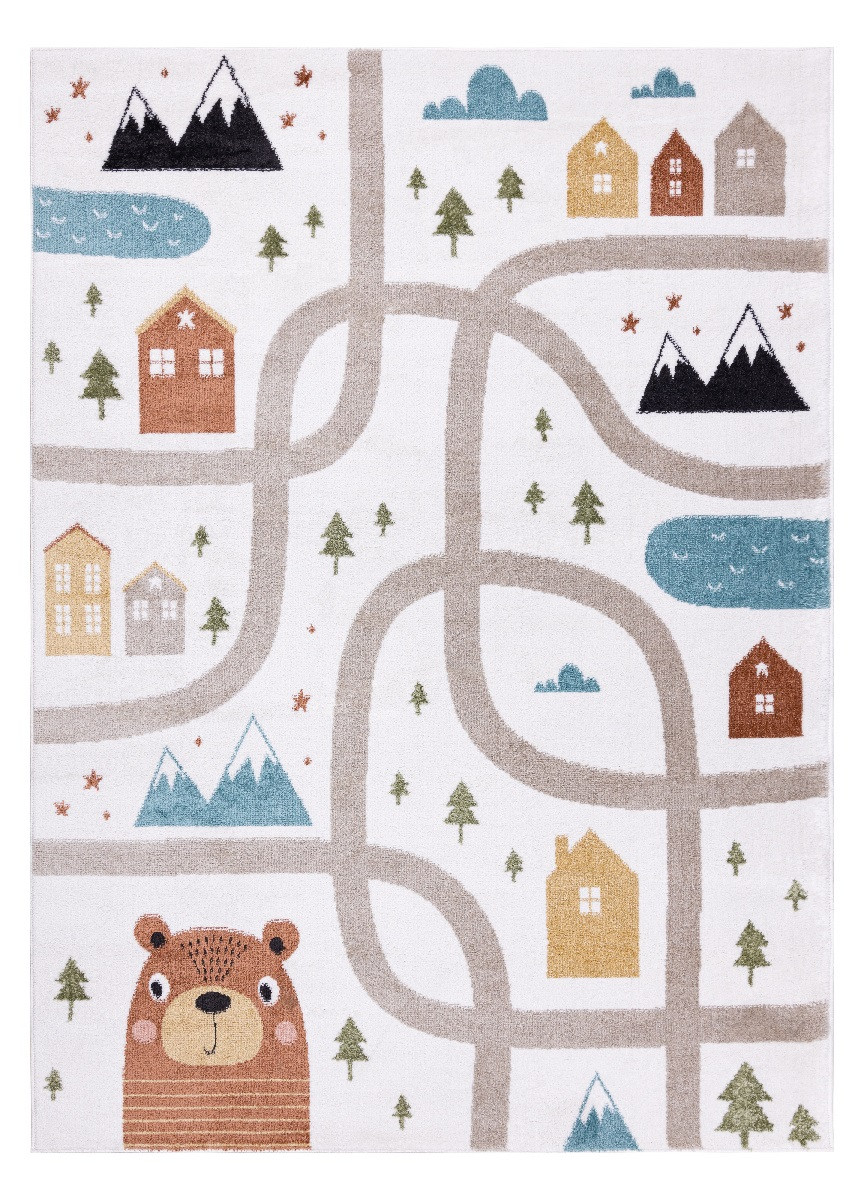 Dywany Łuszczów, Detský kusový koberec Fun Polar cream, 200x290, viacfarebná, detská izba