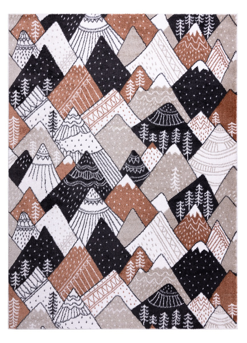 Dywany Łuszczów, Detský kusový koberec Fun Mountains cream, 200x290, viacfarebná, detská izba