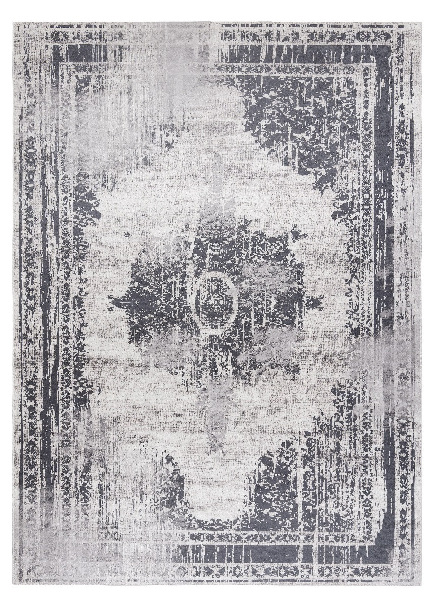 Dywany Łuszczów, Kusový koberec ANDRE Ornament 1187, 80x150, šedá, chodba / predsieň