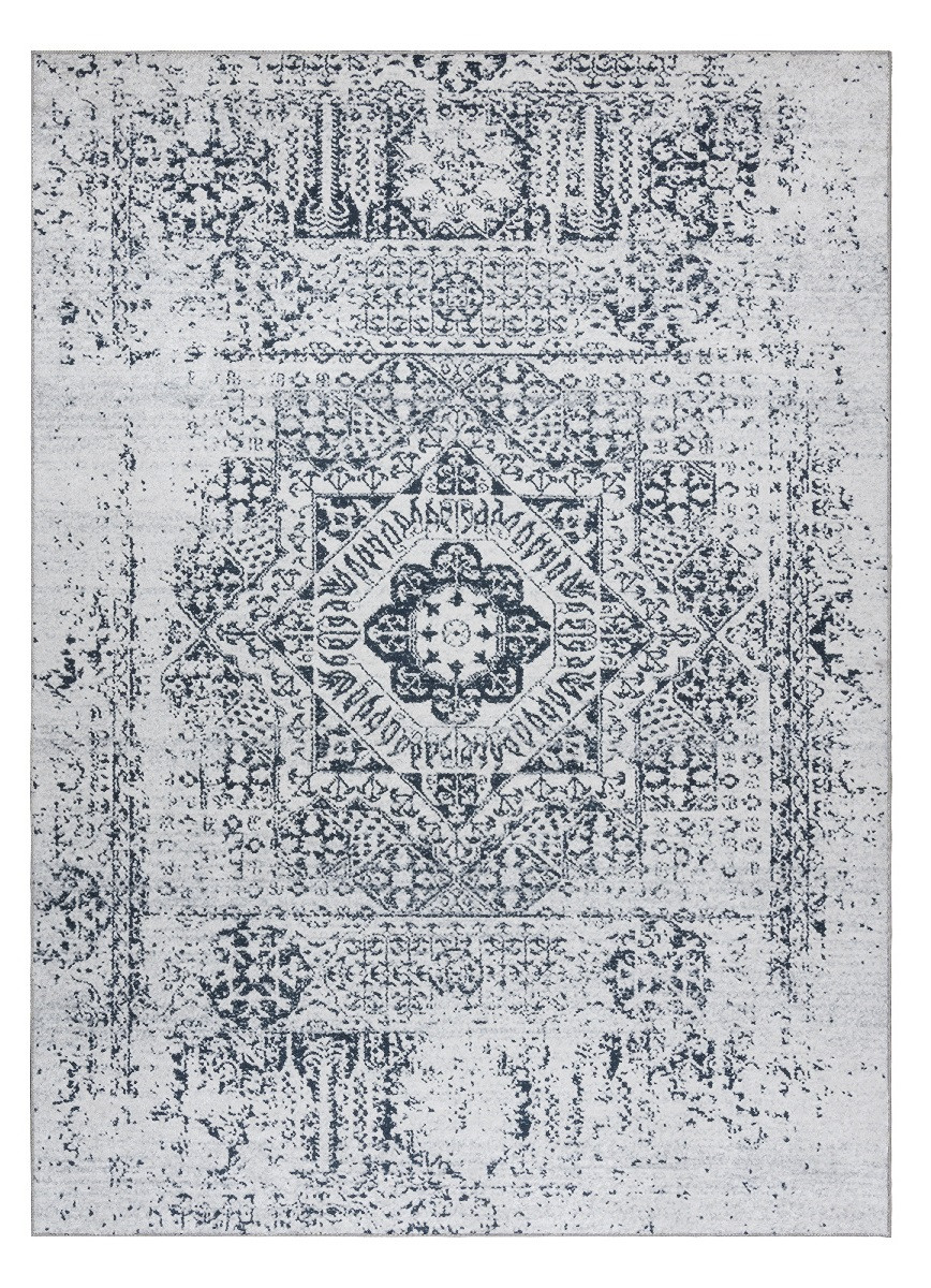Dywany Łuszczów, Kusový koberec ANDRE Rosette 1072, 80x150, biela, šedá, chodba / predsieň