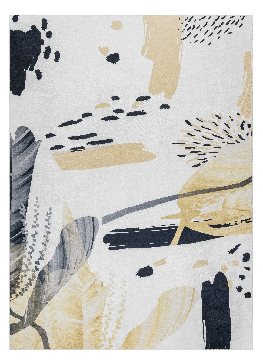 Dywany Łuszczów, Kusový koberec ANDRE Abstraction 1097, 120x170, žltá, chodba / predsieň