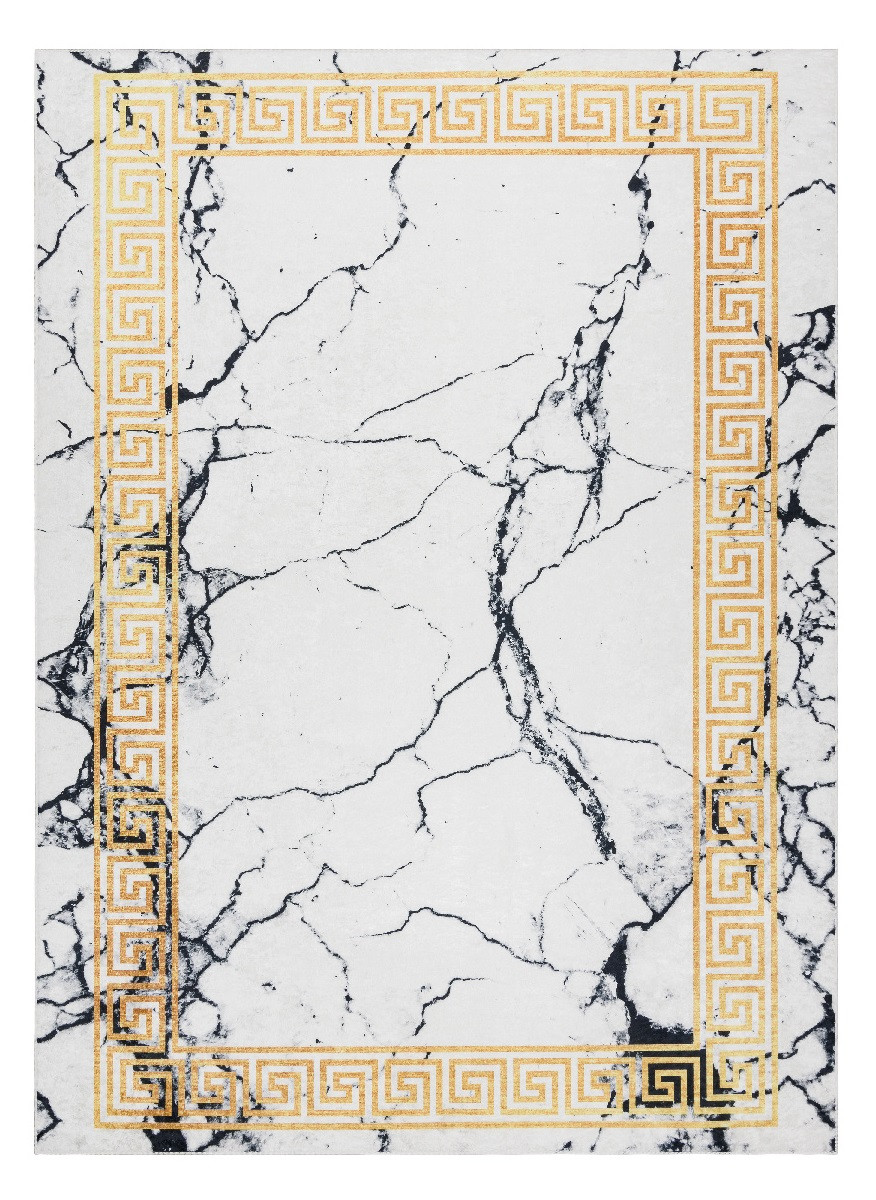 Dywany Łuszczów, Kusový koberec ANDRE Marble 1126, 80x150, biela, chodba / predsieň