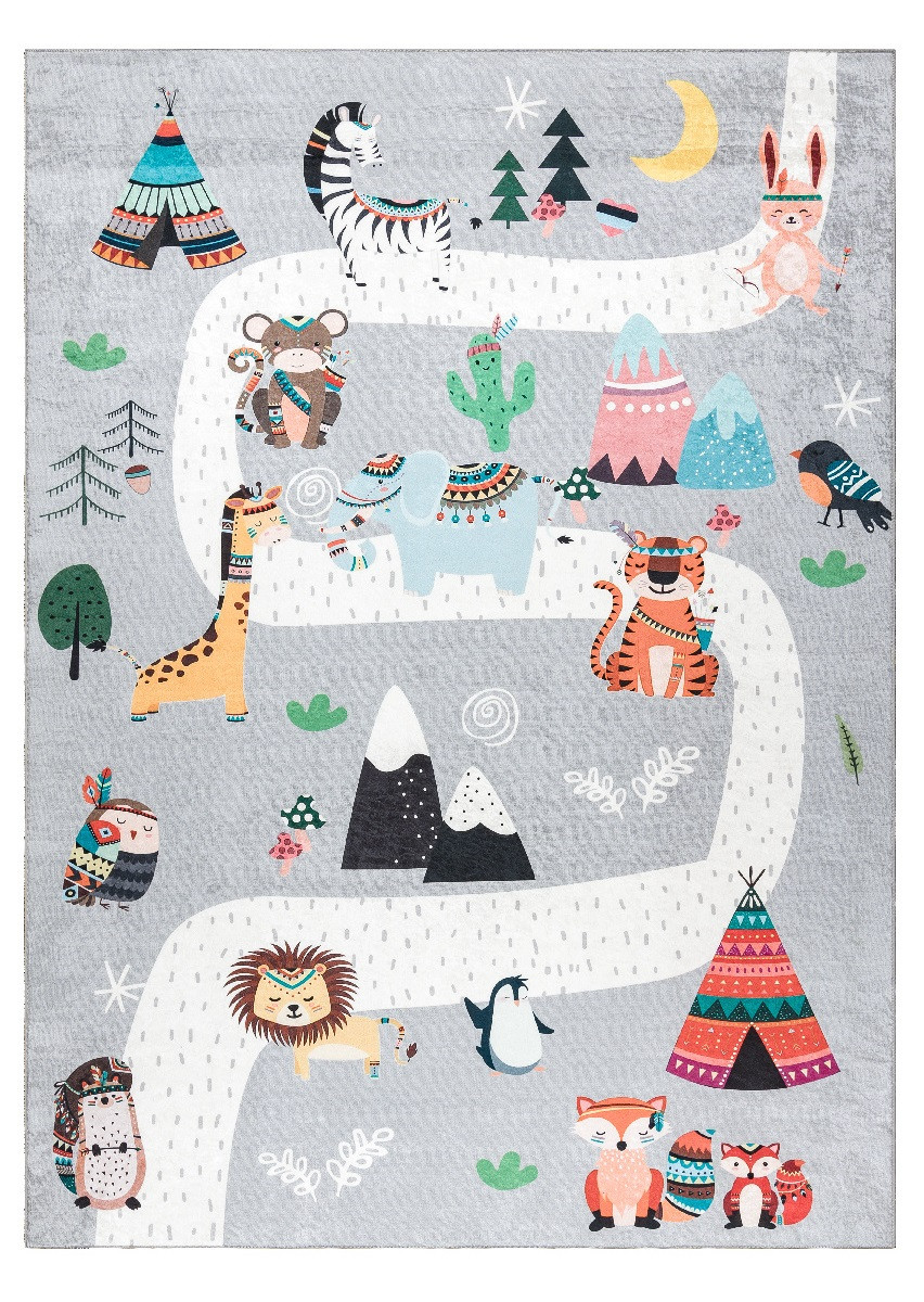 Dywany Łuszczów, Detský kusový koberec Bambino 2160 Indian grey, 120x170, viacfarebná, detská izba