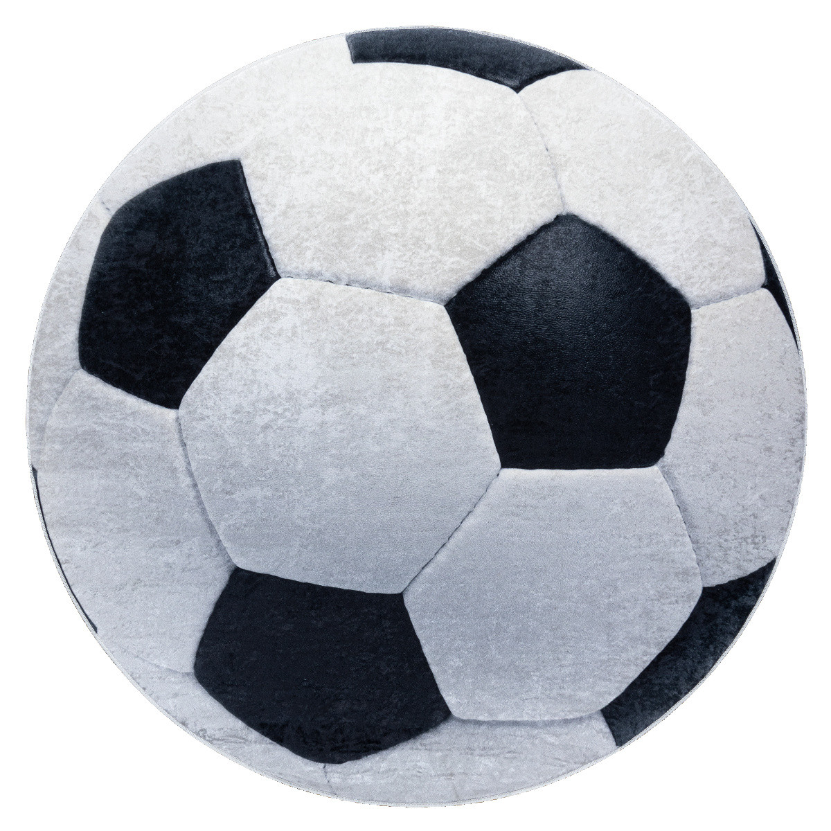 Dywany Łuszczów, Detský kusový koberec Bambino 2139 Football, 160x160 (priemer) kruh, čiernobiela, detská izba