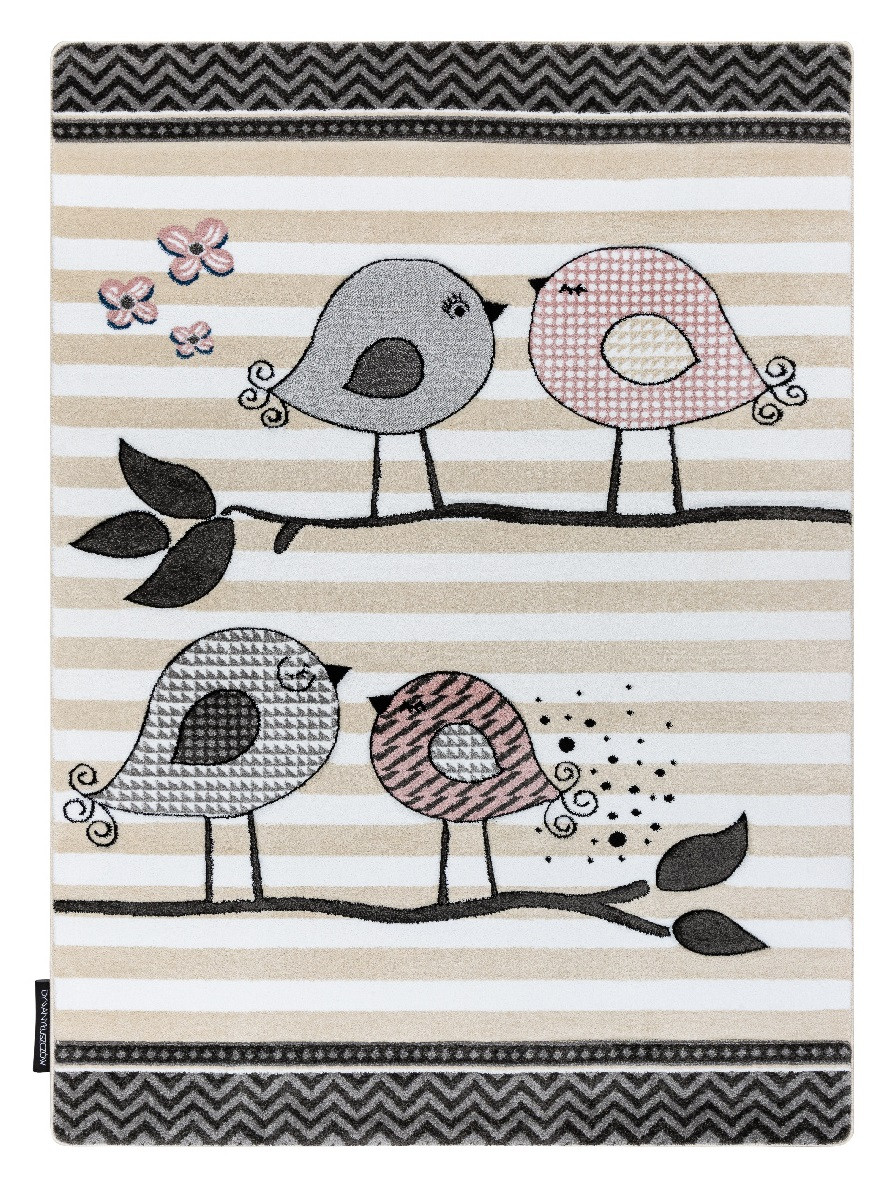 Detský kusový koberec Petit Birds cream - 140x190 cm Dywany Łuszczów 