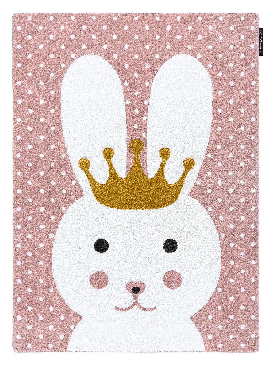 Detský kusový koberec Petit Bunny pink - 160x220 cm Dywany Łuszczów 