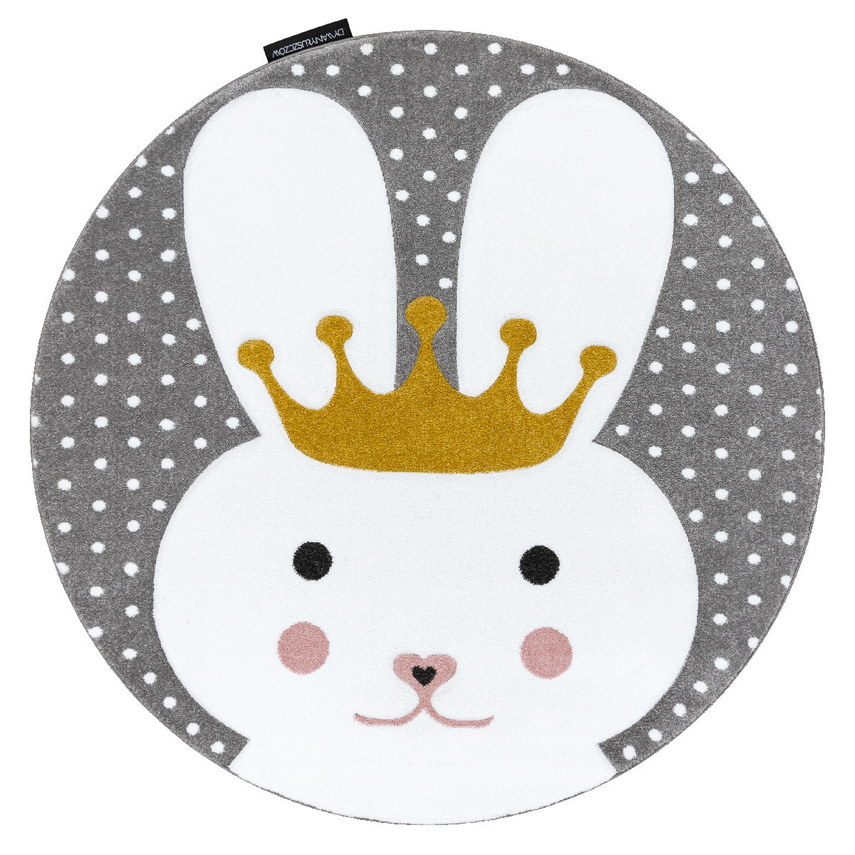 Dywany Łuszczów, Detský kusový koberec Petit Bunny grey okrúhly, 160x160 (priemer) kruh, šedá, detská izba