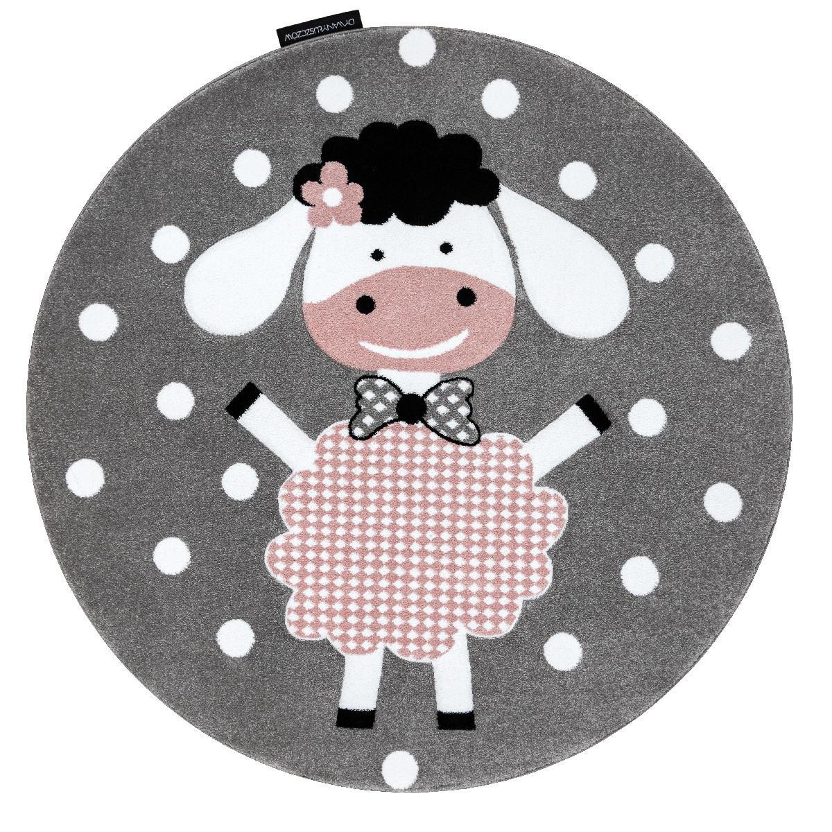 Detský kusový koberec Petit Dolly sheep grey kruh - 160x160 (priemer) kruh cm Dywany Łuszczów 