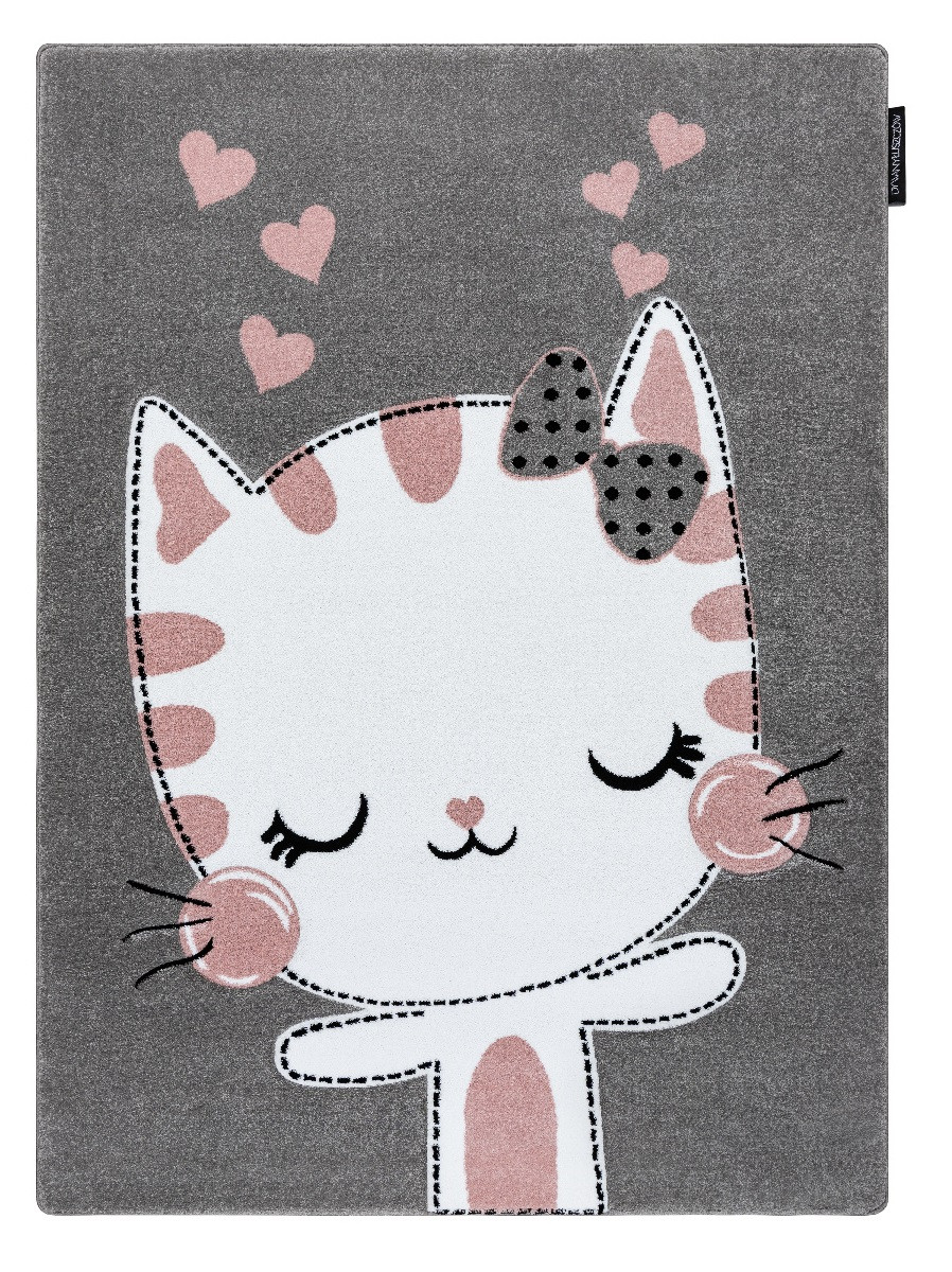 Detský kusový koberec Petit Kitty cat grey - 200x290 cm Dywany Łuszczów 