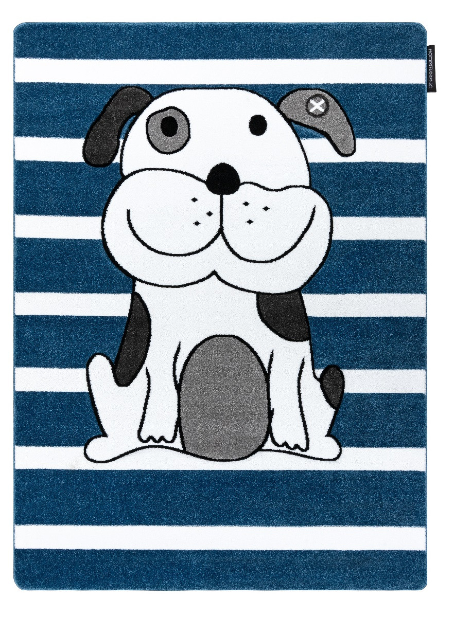 Dywany Łuszczów, Detský kusový koberec Petit Puppy blue, 160x220, modrá, detská izba