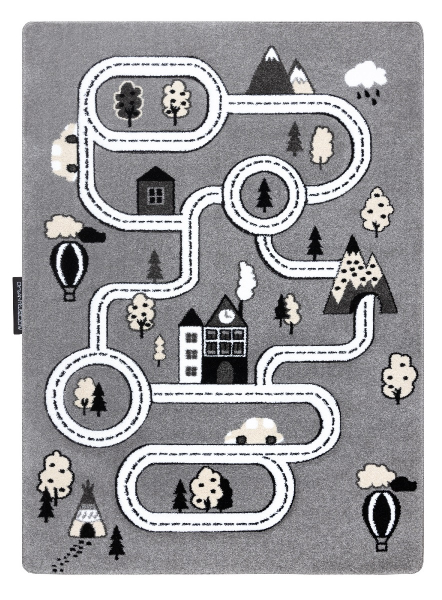 Dywany Łuszczów, Detský kusový koberec Petit Town streets grey, 120x170, šedá, detská izba