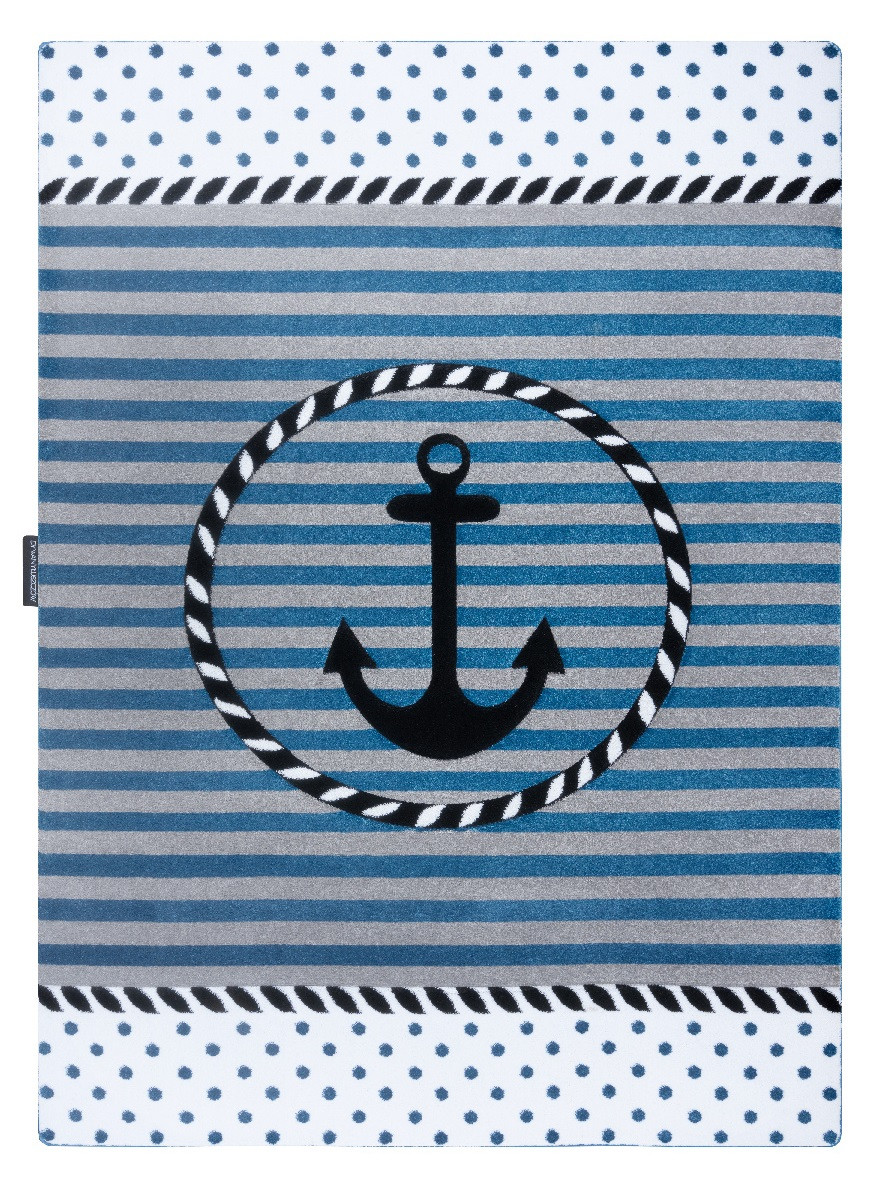 Dywany Łuszczów, Detský kusový koberec Petit Marine anchor sea blue, 160x220, modrá, detská izba
