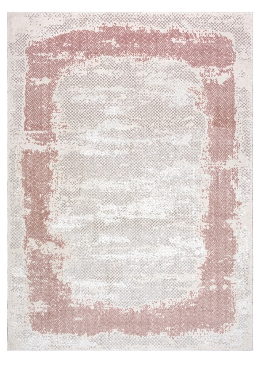 Kusový koberec Core A004 Frame beige/pink - 120x170 cm Dywany Łuszczów 