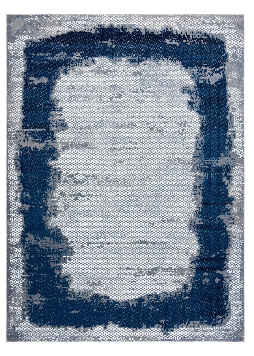 Kusový koberec Core A004 Frame blue/grey - 120x170 cm Dywany Łuszczów 