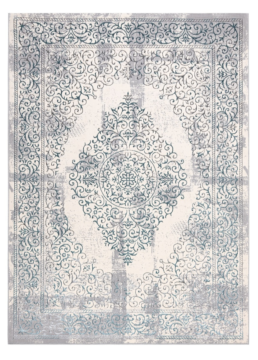 Kusový koberec Core W7161 Vintage rosette blue/cream and grey - 180x270 cm Dywany Łuszczów 