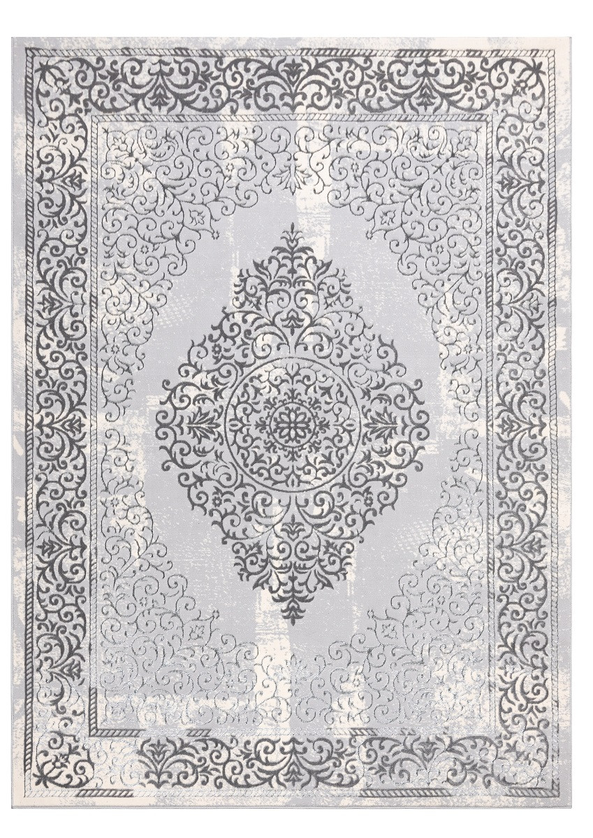 Dywany Łuszczów, Kusový koberec Core W7161 Vintage rosette grey, 160x220, šedá, chodba / predsieň