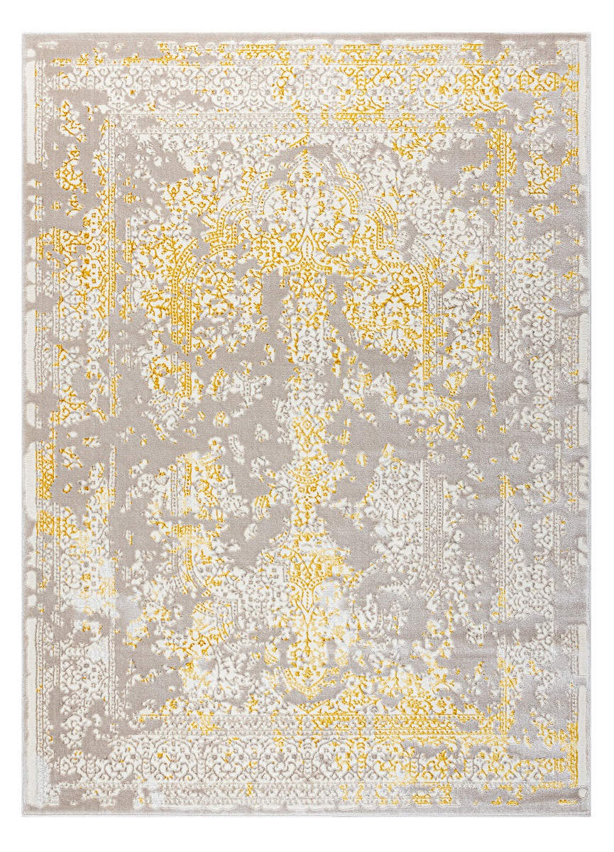 Dywany Łuszczów, Kusový koberec Core 3807 Ornament Vintage beige/gold, 160x220, žltá, chodba / predsieň