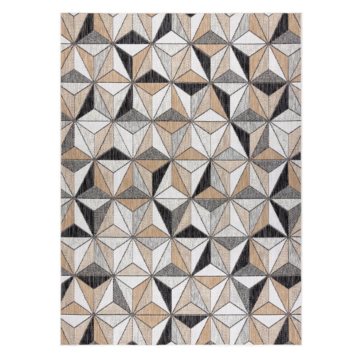 Kusový koberec Cooper Sisal Mosaic 22222 ecru/black