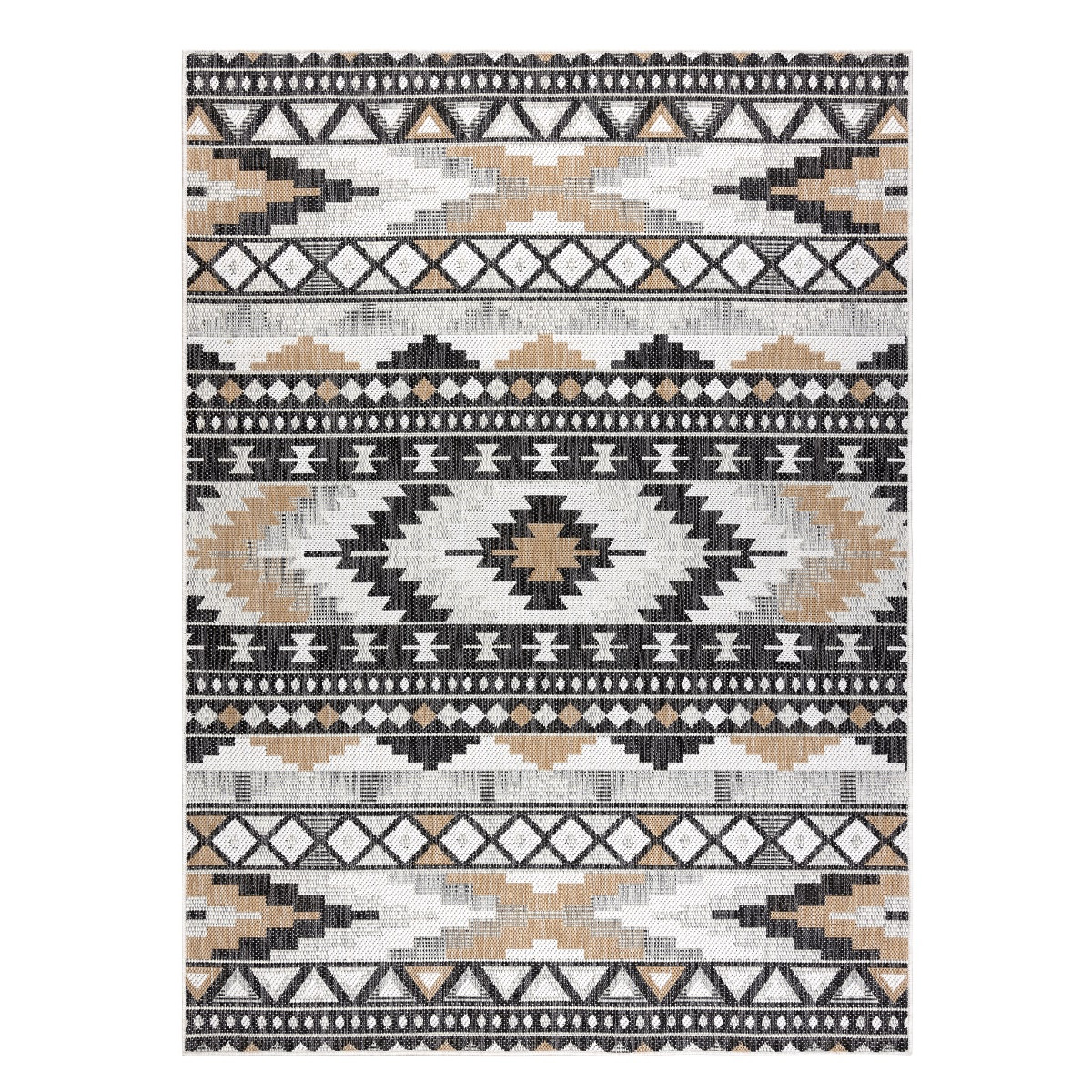 Kusový koberec Cooper Sisal Aztec 22235 ecru/black