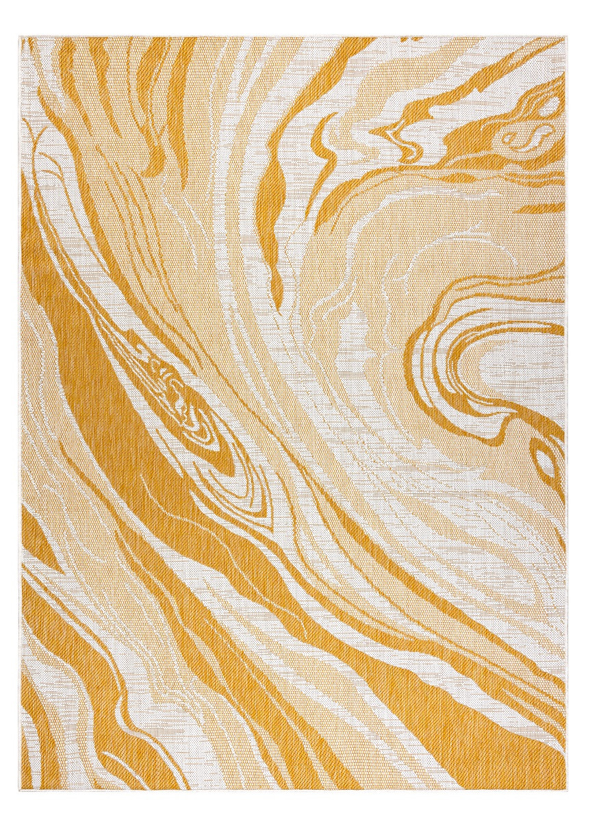 Dywany Łuszczów, Kusový koberec Sion Sisal Marble 22169 ecru/yellow – na von aj na doma, 80x150, žltá, chodba / predsieň