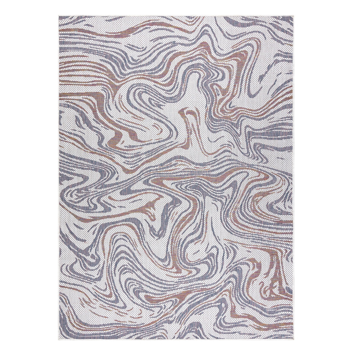 Kusový koberec Sion Sisal Waves 2836 ecru/blue/pink – na von aj na doma