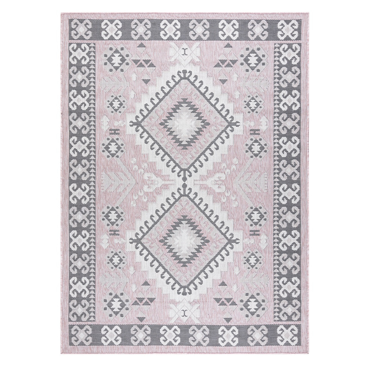 Kusový koberec Sion Sisal Aztec 3007 pink/ecru – na von aj na doma