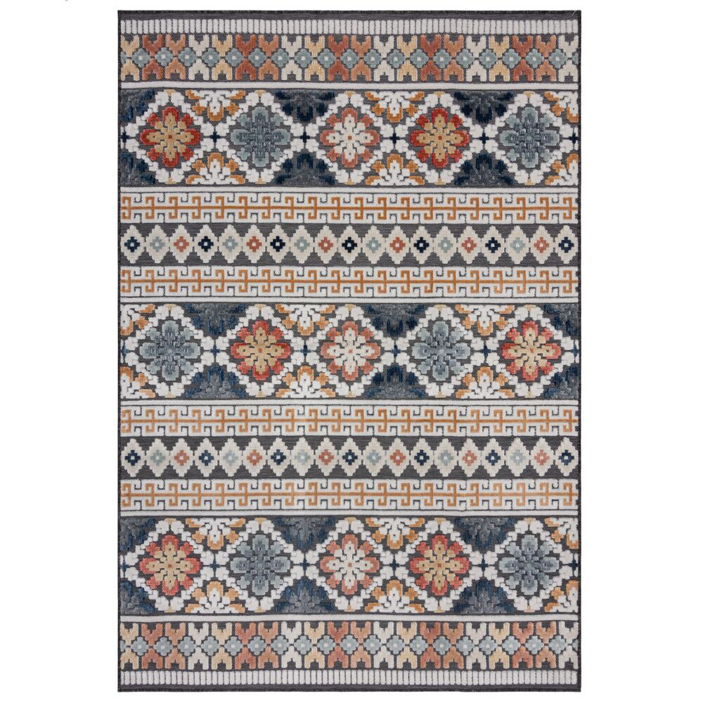 Flair Rugs, Kusový koberec Plaza Aster Navy – na von aj na doma, 200x290, viacfarebná, exteriér