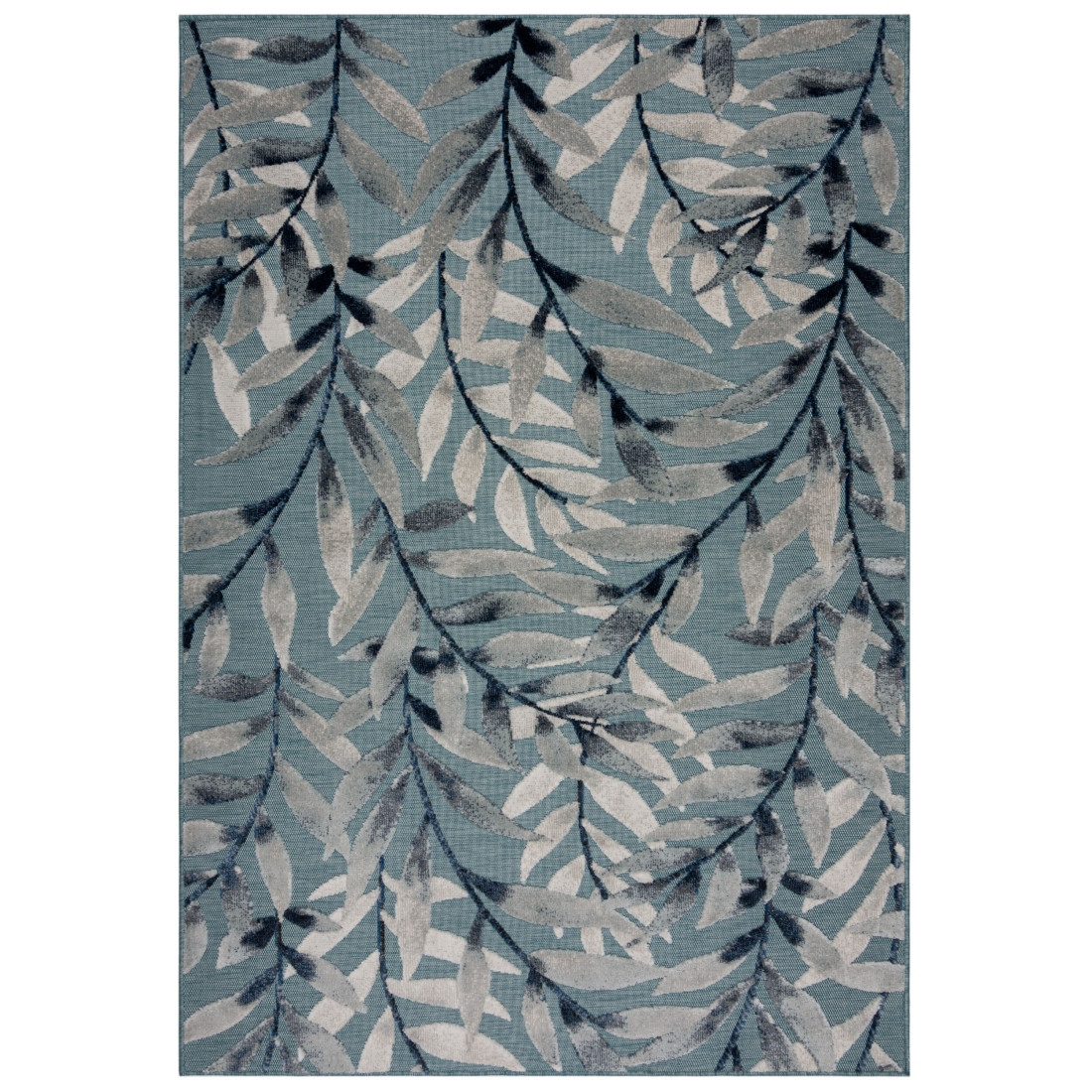 Flair Rugs, Kusový koberec Plaza Willow Blue – na von aj na doma, 200x290, modrá, exteriér