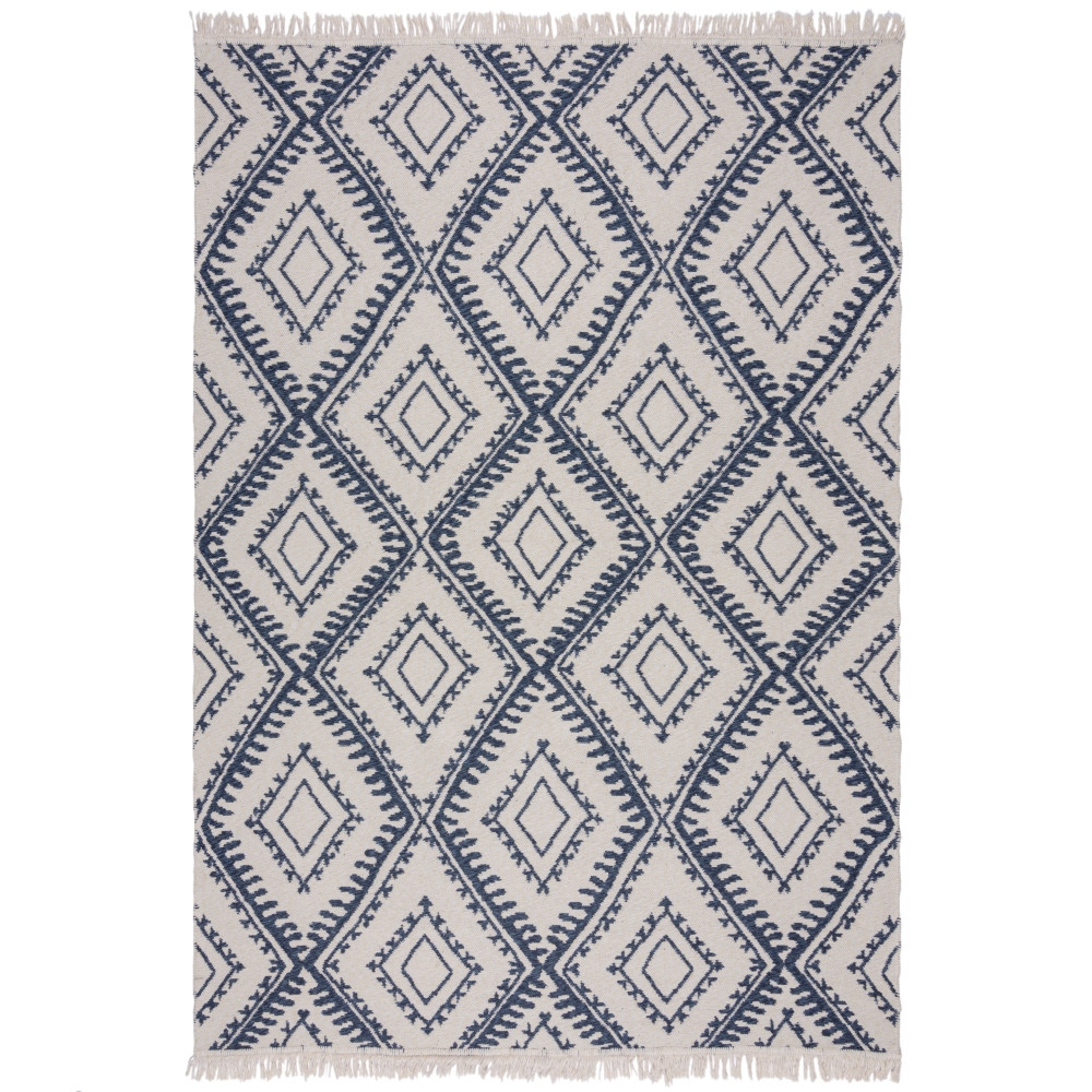 Flair Rugs, Kusový koberec Deuce Alix Recycled Rug Navy, 120x170, modrá, chodba / predsieň