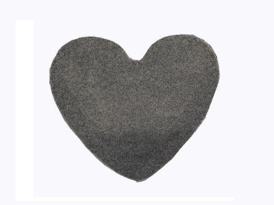 Kusový koberec Color Shaggy šedý srdca - 120x120 cm Vopi koberce 