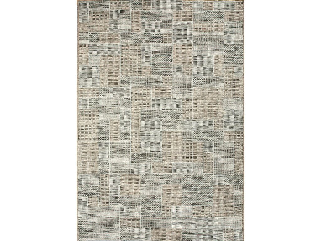 Spoltex, Kusový koberec Terazza 21107-740 Ivory Silver / Taupe – na von aj na doma, 160x230, hnedá, chodba / predsieň