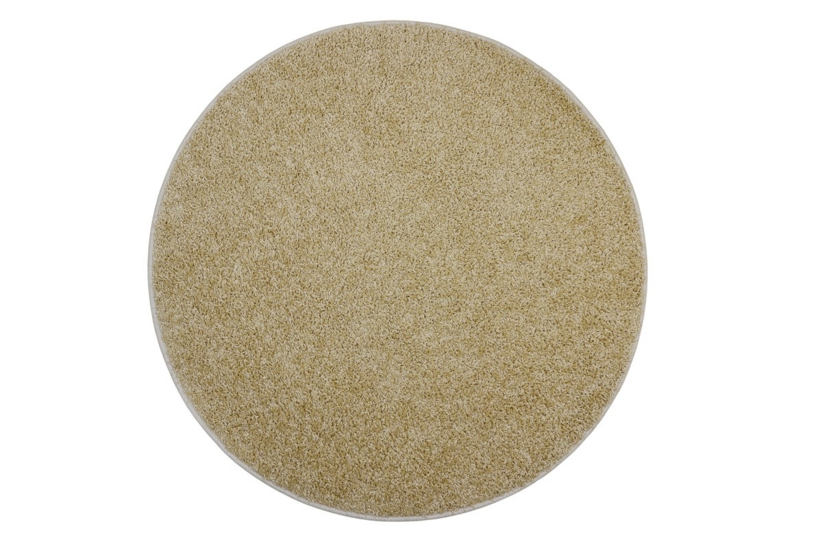 Kusový koberec Color shaggy béžový guľatý - 67x67 (priemer) kruh cm Vopi koberce 